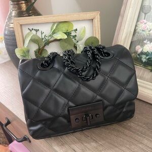 Aldo Black Quilted Crossbody Bag
